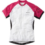 Keirin women's short sleeve jersey, white / very berry size 10