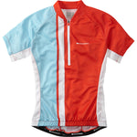 Tour women's short sleeve jersey, chilli red / sea blue size 12