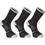 Freewheel coolmax long sock triple pack - black - x-large 46-48