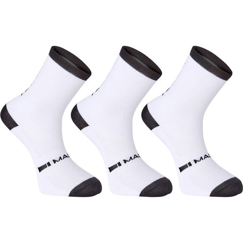 Freewheel coolmax mid sock triple pack - white - x-large 46-48