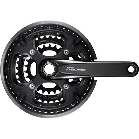 FC-T6010 Deore 10-speed chainset, 48/36/26T, with chainguard, black, 175 mm