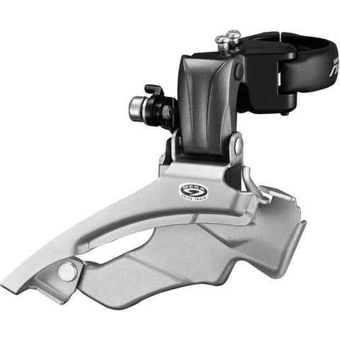 FD-M371 Altus 9-speed front derailleur, conventional swing, dual-pull