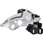 Deore M612-E triple front derailleur, E-type, side swing, front pull