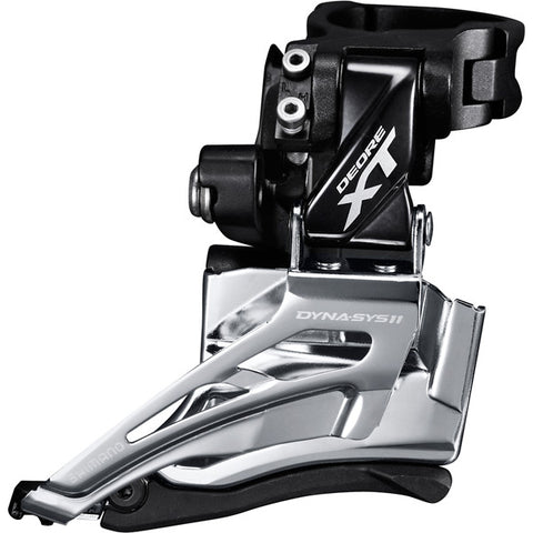 Deore XT M8025-H double front derailleur, high clamp, down swing, dual-pull