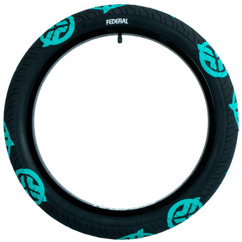 Federal Command LP Tyre - Black With Teal Logos 2.40"