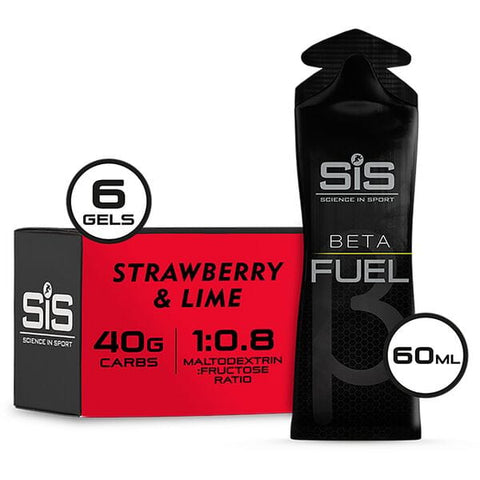Beta Fuel Energy Gel - box of 6 gels - strawberry and lime