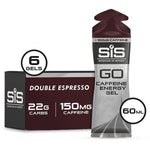 GO Energy Gel multipack - box of 6 gels - dbl espresso - 150mg caffeine