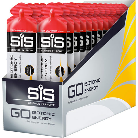 GO Isotonic Energy Gel - box of 30 gels - pink grapefruit