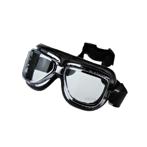 Aviator Goggles Retro Large Lens G001 Silver One