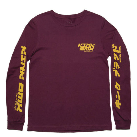 Kink East West L/S T-Shirt - Maroon