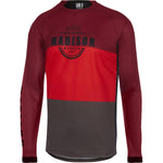 Alpine men's long sleeve jersey, classy burgundy / true red medium