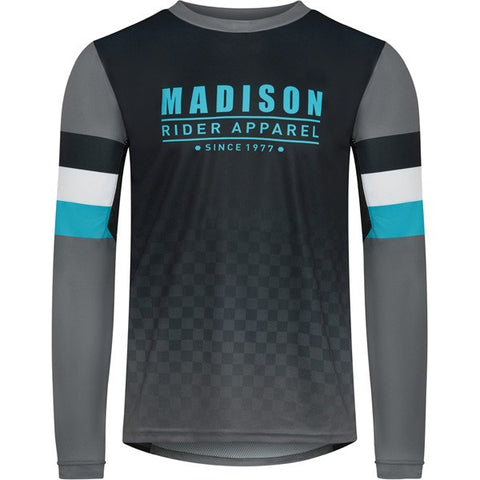 Alpine men's long sleeve jersey, black / blue curaco small