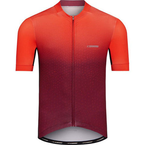 Sportive men's short sleeve jersey, classy burgundy / chilli red medium