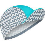 Sportive poly cotton cap, ziggy cloud grey / blue curaco one size