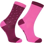 Sportive mid sock twin pack, rain drops classy burgundy / bright berry X-large 4