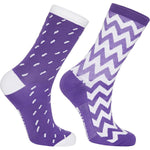 Sportive mid sock twin pack, ziggy purple reign / white large 43-45