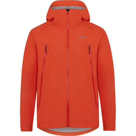DTE men's 3-layer waterproof storm jacket - chilli red - small