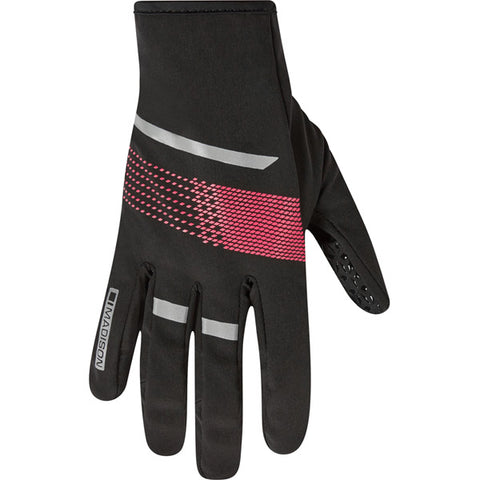 Element women's softshell gloves - black / fiery pink - medium