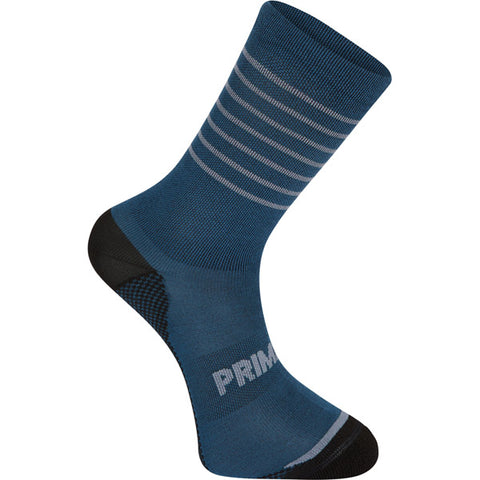 Explorer Primaloft sock - stripe navy haze / shale blue - large 43-45