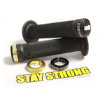 ODI x Stay Strong Ruffian Lock-On Grips - Black / Gold 130mm