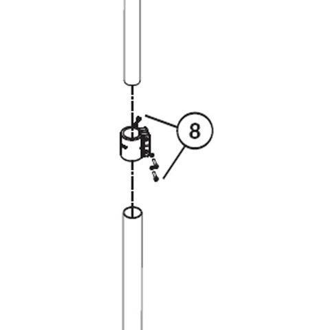 1686 - Plastic height adjustment clamp for PCS-9 (no bolts included)