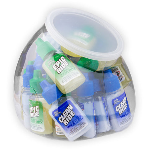 Fishbowl POP, Contains 15 Clean Ride / 15 Epic Ride Pocket Size .65oz Lubes
