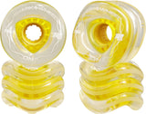 72mm Shark DNA Formula Longboard Wheels 4-pack (72mm | Clear With Yellow Hub)