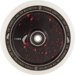 Striker Lighty Full Core V3 White Pro Scooter Wheel (110mm | Red Splash)