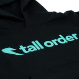 Tall Order Font Kids Hooded Sweatshirt - Black