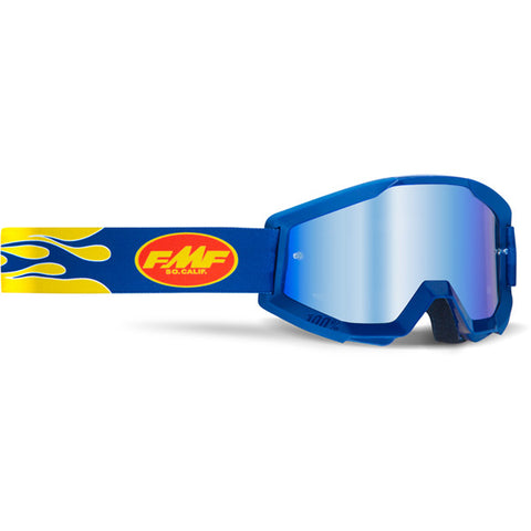 POWERCORE Goggle Flame Navy Mirror Blue Lens