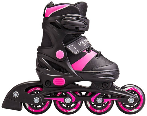 Venor Primo Kids Inline Skates (27-30 | Black/Pink)