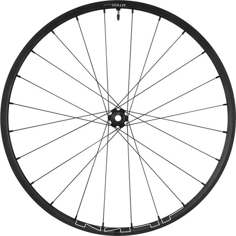WH-MT600 tubeless compatible wheel, 27.5 in, 15 x 100 mm axle, front, black